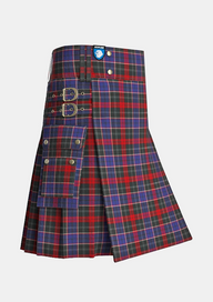 Utility_Bishop_Tartan_6798_kilt_side_image_with_pleated_design_and_adjustable_buckles_for_men