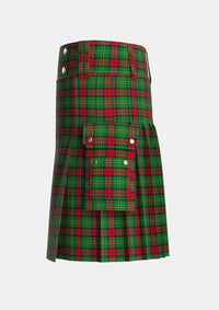 Utility_Blackstock_Hunting_Tartan_1120_kilt_left_image_with_pleated_design_and_adjustable_buckles_for_men