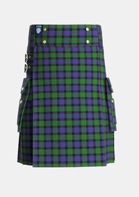 Utility_Blair_2_Tartan_416_kilt_front_image_with_pleated_design_and_adjustable_buckles_for_men