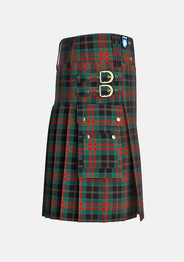 Utility_Blair_Estate_tartan_13330_kilt_right_image_with_pleated_design_and_adjustable_buckles_for_men