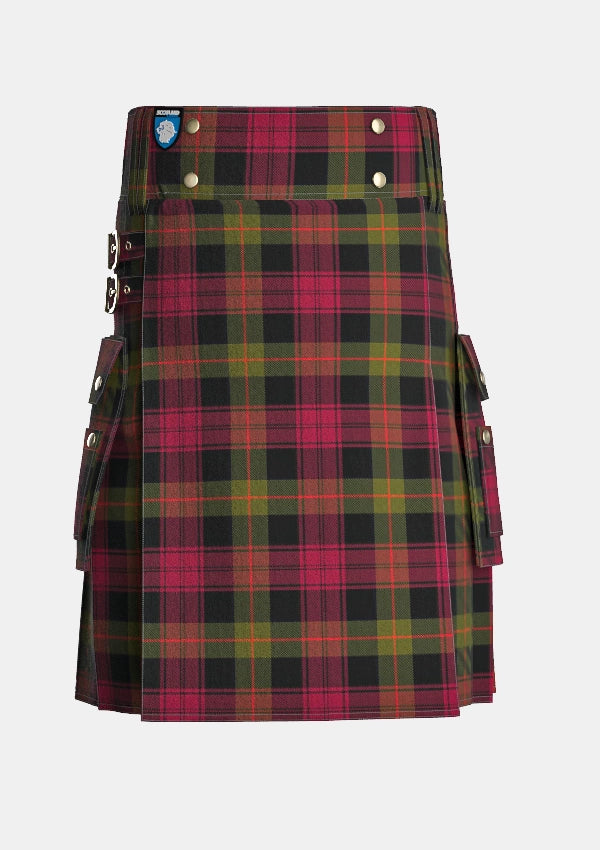 Utility_Booth_Tartan_3713_kilt_front_image_with_pleated_design_and_adjustable_buckles_for_men