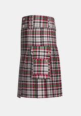 Utility_Borthwick_Dress_tartan_820_kilt_left_image_with_pleated_design_and_adjustable_buckles_for_men