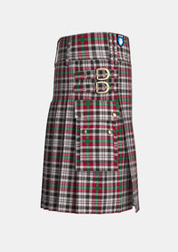 Utility_Borthwick_Dress_tartan_820_kilt_right_image_with_pleated_design_and_adjustable_buckles_for_men