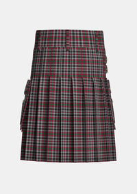 Utility_Borthwick_Tartan_816_kilt_back_image_with_pleated_design_and_adjustable_buckles_for_men