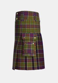 Utility_Bowie_Dalgety_Tartan_434_kilt_left_image_with_pleated_design_and_adjustable_buckles_for_men