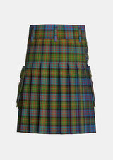 Utility_Bowie_Lochcarron_Tartan_435_kilt_back_image_with_pleated_design_and_adjustable_buckles_for_men