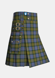 Utility_Bowie_Lochcarron_Tartan_435_kilt_side_image_with_pleated_design_and_adjustable_buckles_for_men