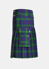 Utility_Boyle_Tartan_6758_kilt_left_image_with_pleated_design_and_adjustable_buckles_for_men