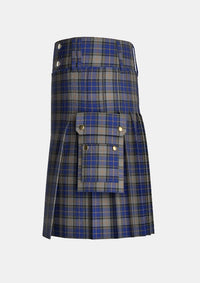 Utility_Brady_60th_Keith_James_Tartan_10404_kilt_left_image_with_pleated_design_and_adjustable_buckles_for_men