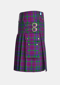 Utility_Braid_Tartan_4033_kilt_right_image_with_pleated_design_and_adjustable_buckles_for_men