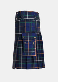 Utility_Bro_Kerne_Tartan_kilt_left_image_with_pleated_design_and_adjustable_buckles_for_men
