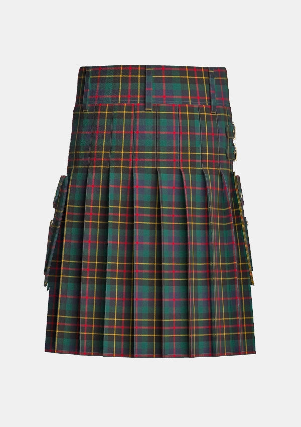 Utility_Brodie_Hunting_Ancient_Tartan_kilt_back_image_with_pleated_design_and_adjustable_buckles_for_men