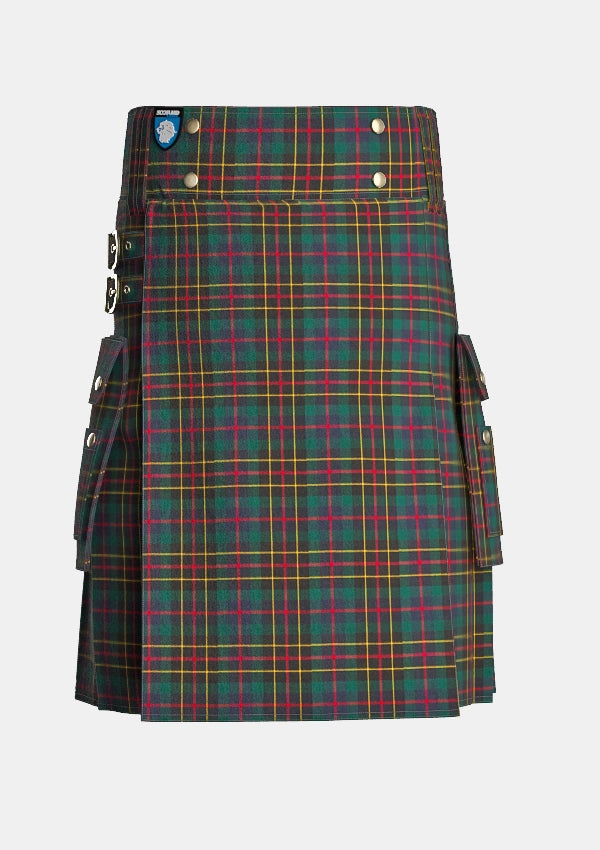 Utility_Brodie_Hunting_Modern_Tartan_kilt_front_image_with_pleated_design_and_adjustable_buckles_for_men