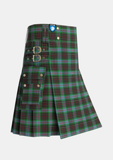 Utility_Brodie_Hunting_Tartan_1334_kilt_side_image_with_pleated_design_and_adjustable_buckles_for_men