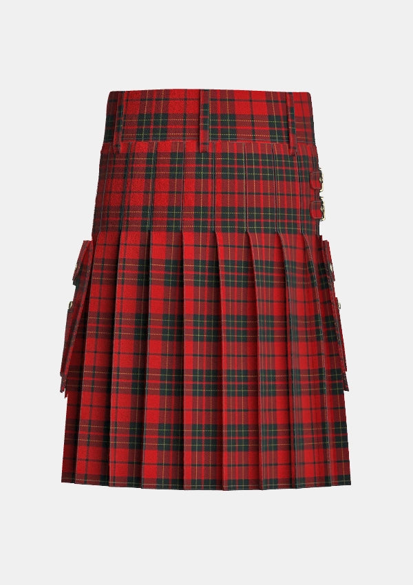 Utility_Brodie_tartan_1193_kilt_back_image_with_pleated_design_and_adjustable_buckles_for_men
