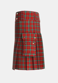 Utility_Bronte_Tartan_6614_kilt_left_image_with_pleated_design_and_adjustable_buckles_for_men