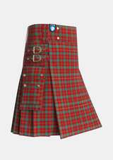 Utility_Bronte_Tartan_6614_kilt_side_image_with_pleated_design_and_adjustable_buckles_for_men