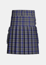 Utility_Browne_Tartan_6983_kilt_back_image_with_pleated_design_and_adjustable_buckles_for_men