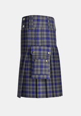 Utility_Browne_Tartan_6983_kilt_left_image_with_pleated_design_and_adjustable_buckles_for_men