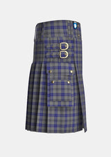 Utility_Browne_Tartan_6983_kilt_right_image_with_pleated_design_and_adjustable_buckles_for_men