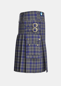 Utility_Browne_Tartan_6983_kilt_right_image_with_pleated_design_and_adjustable_buckles_for_men