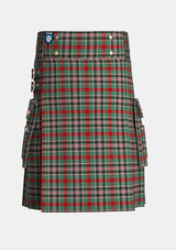 Utility_Bruce_of_Kinnaird_Tartan_1483_kilt_front_image_with_pleated_design_and_adjustable_buckles_for_men