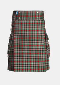Utility_Bruce_of_Kinnaird_Tartan_1483_kilt_front_image_with_pleated_design_and_adjustable_buckles_for_men