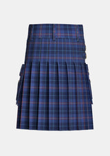 Utility_Bryson_Tartan_2216_kilt_back_image_with_pleated_design_and_adjustable_buckles_for_men