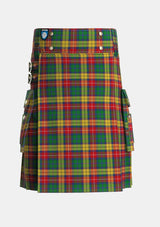 Utility_Buchanan_1850_Official_Tartan_151_kilt_front_image_with_pleated_design_and_adjustable_buckles_for_men