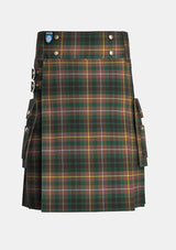 Utility_Buchanan_Hunting_Modern_Tartan_kilt_front_image_with_pleated_design_and_adjustable_buckles_for_men