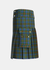 Utility_Buchanan_Hunting_Official_Tartan_604_kilt_left_image_with_pleated_design_and_adjustable_buckles_for_men