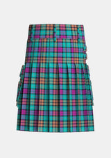 Utility_Buchanan_Inauguration_Tartan_13357_kilt_back_image_with_pleated_design_and_adjustable_buckles_for_men