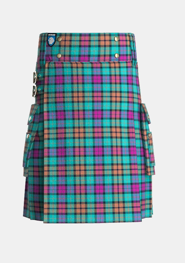 Utility_Buchanan_Inauguration_Tartan_13357_kilt_front_image_with_pleated_design_and_adjustable_buckles_for_men
