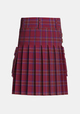 Utility_Burnett_of_Leys_Hunting_Tartan_1657_kilt_back_image_with_pleated_design_and_adjustable_buckles_for_men