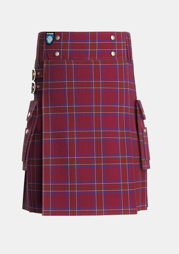 Utility_Burnett_of_Leys_Hunting_Tartan_1657_kilt_front_image_with_pleated_design_and_adjustable_buckles_for_men