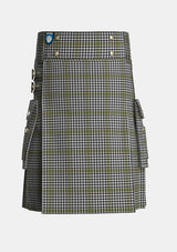 Utility_Burns_tartan_1736_kilt_front_image_with_pleated_design_and_adjustable_buckles_for_men