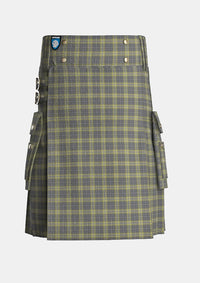Utility_Cairngorm_Tartan_1314_kilt_front_image_with_pleated_design_and_adjustable_buckles_for_men