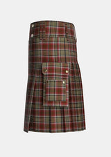 Utility_Caithness_Tartan_2466_kilt_left_image_with_pleated_design_and_adjustable_buckles_for_men