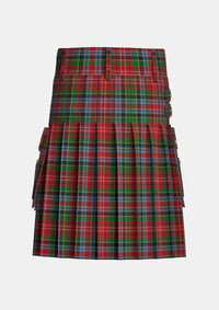 Utility_Caledonia_Tartan_1356_kilt_back_image_with_pleated_design_and_adjustable_buckles_for_men