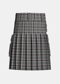 Utility_Caledonian_Bloom_Tartan_11810_kilt_back_image_with_pleated_design_and_adjustable_buckles_for_men