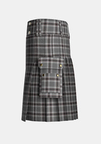 Utility_Caledonian_Bloom_Tartan_11810_kilt_left_image_with_pleated_design_and_adjustable_buckles_for_men
