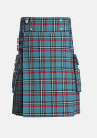 Utility_Caledonian_Maasai_Tartan_11836_kilt_front_image_with_pleated_design_and_adjustable_buckles_for_men