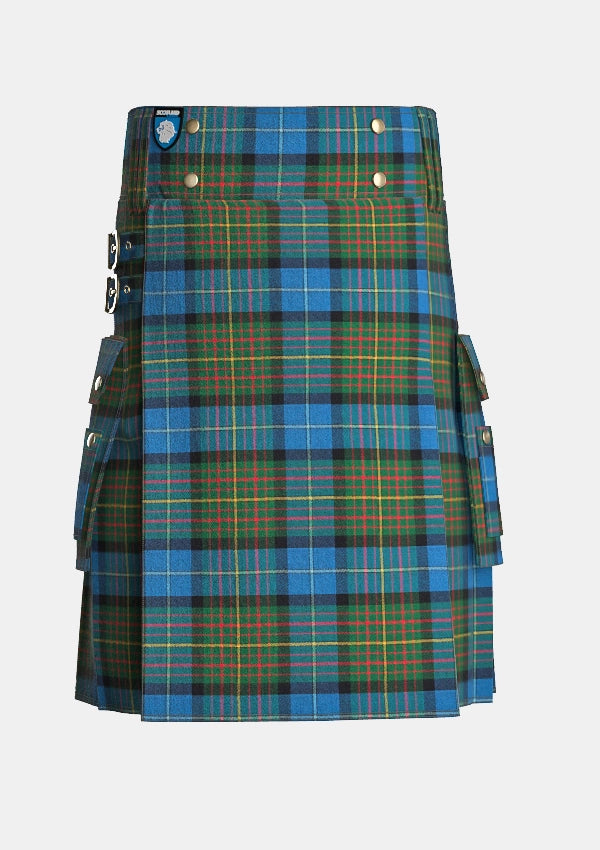 Utility_California_Tartan_kilt_front_image_with_pleated_design_and_adjustable_buckles_for_men