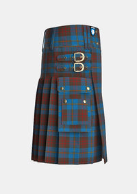 Utility_Cameron_Hunting_Tartan_1745_kilt_right_image_with_pleated_design_and_adjustable_buckles_for_men