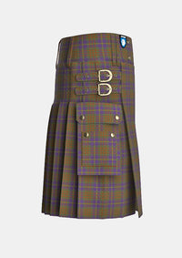 Utility_Cameron_Of_Lochiel_Hunting_Tartan_1535_kilt_right_image_with_pleated_design_and_adjustable_buckles_for_men