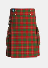 Utility_Cameron_Tartan_1538_kilt_front_image_with_pleated_design_and_adjustable_buckles_for_men