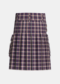Utility_Cameron_of_Erracht_Dress_Tartan_1871_kilt_back_image_with_pleated_design_and_adjustable_buckles_for_men