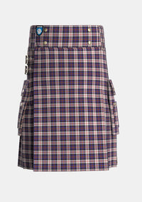 Utility_Cameron_of_Erracht_Dress_Tartan_1871_kilt_front_image_with_pleated_design_and_adjustable_buckles_for_men
