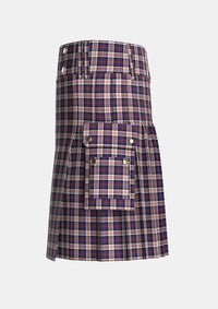 Utility_Cameron_of_Erracht_Dress_Tartan_1871_kilt_left_image_with_pleated_design_and_adjustable_buckles_for_men