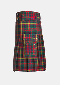 Utility_Cameron_of_Erracht_tartan_3798_kilt_left_image_with_pleated_design_and_adjustable_buckles_for_men